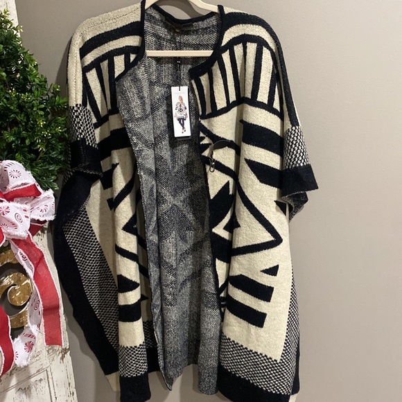 Max Sport Bohemian Long Open Cardigan L/XL - Picture 2 of 4